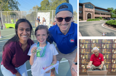 Three images of children's dental office and pediatric dentists