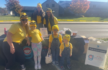 Pediatric dental team member at baby shower